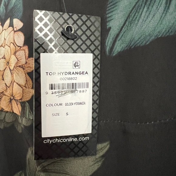 City Chic Floral Blouse with Tie at Waist NWT - Picture 8 of 10